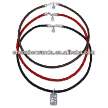 china manufacturer 2014 fashion leather necklace ,colourful pendent necklace